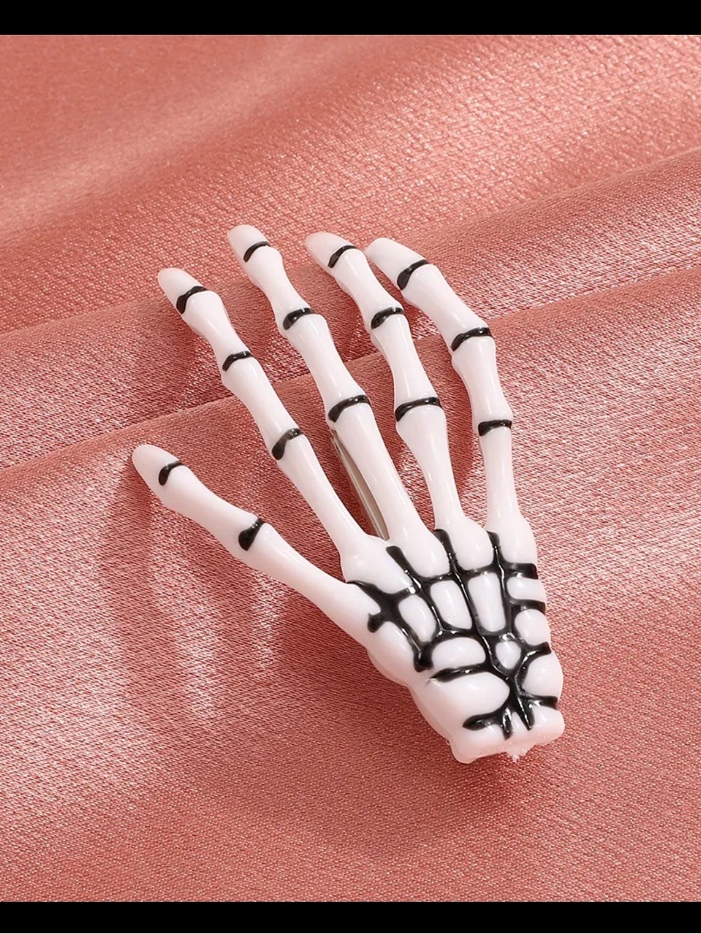10pcs White Skeleton Hand Hair Clips Halloween Bone Hairpins for Women/Girls